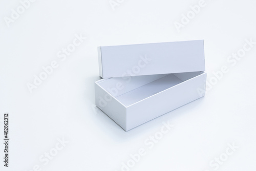 White box on white background