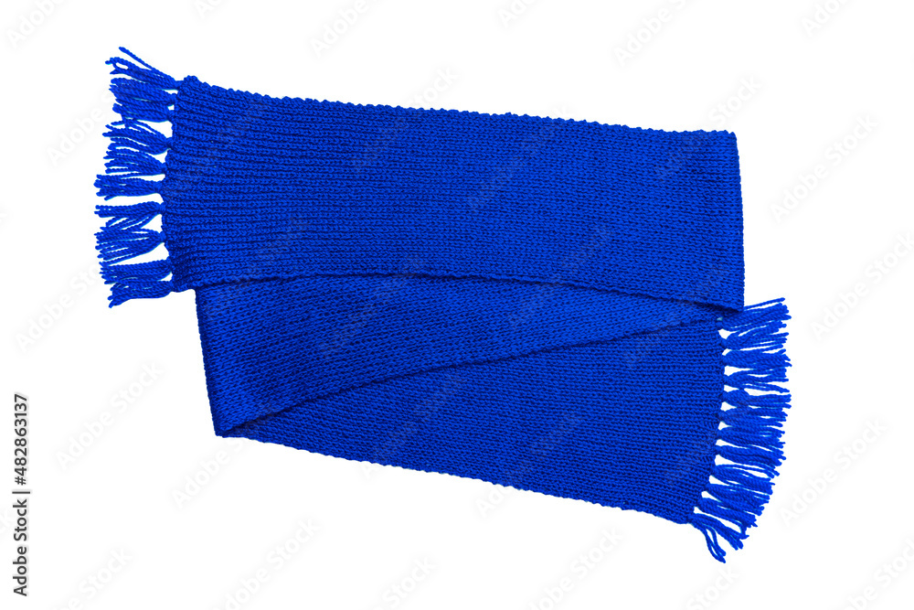 Fototapeta premium A warm winter scarf is interestingly tied. Beautiful texture.