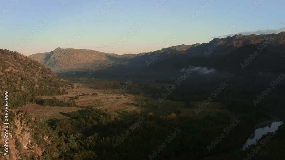 DRONE SHOT OF THE MOUNTAINS IN KANCHANABURI PROVINCE IN THAILAND footage 4K DRONE SHOT OF THE MOUNTAINS IN KANCHANABURI PROVINCE IN THAILAND footage 4K