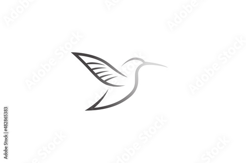 Creative Abstract Hummingbird Logo Vector Symbol Icon Sign Illustration