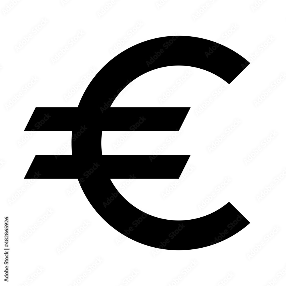 Euro Icon, Euro Vector, Euro Symbol Stock Vector | Adobe Stock