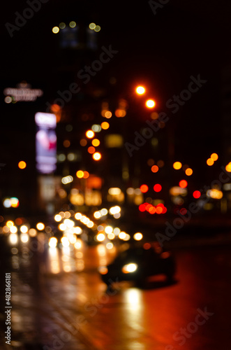 night city traffic blurred background