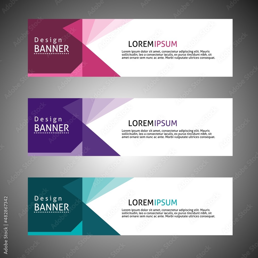 Vector abstract design web banner template. Web Design Elements Header Design. Abstract geometric web banner template on gray background.Modern banner. Vector abstract design web banner template. Web Design Elements Header Design. Abstract geometric web banner template on gray background.Modern banner.