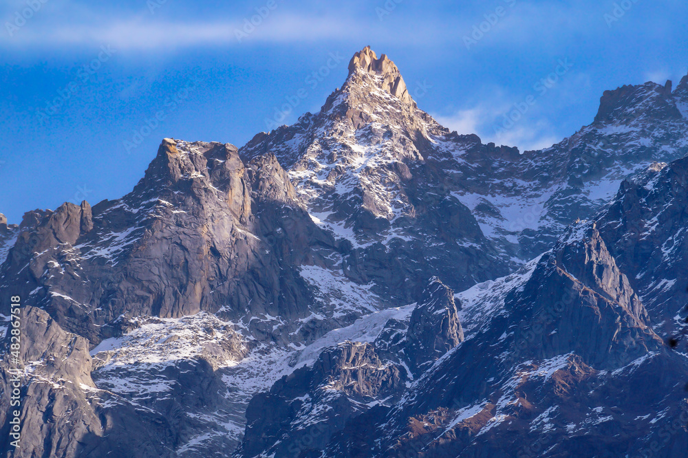 Mighty Himalayan Peaks viewed from Kasol Himachal Pradesh India