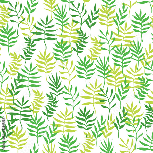 Palm branches pattern seamless