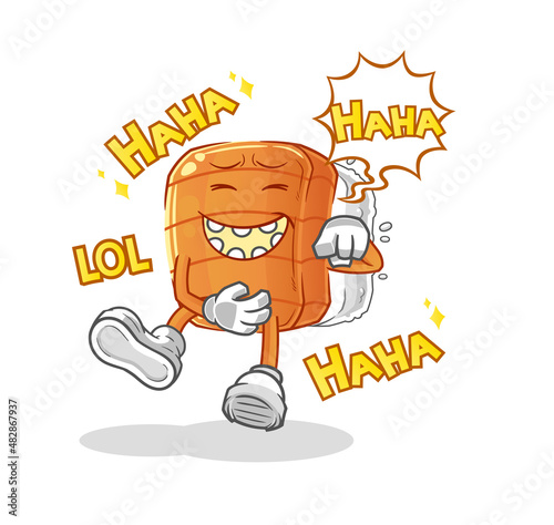 sushi Laugh Out Loud character. cartoon mascot vector