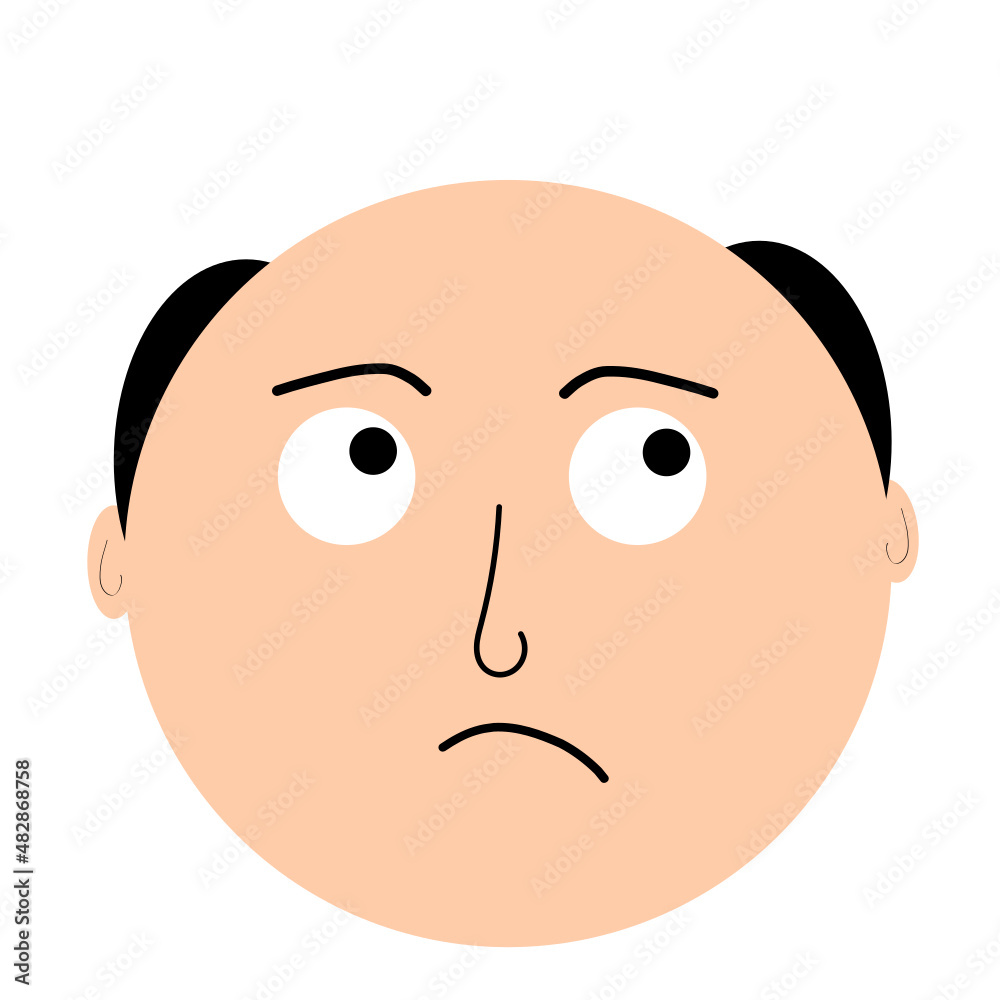 Bald Headed Man Vector Cartoon Isolated Stock Vector Adobe Stock Bald Headed Man Vector Cartoon Isolated Stock Vector Adobe Stock