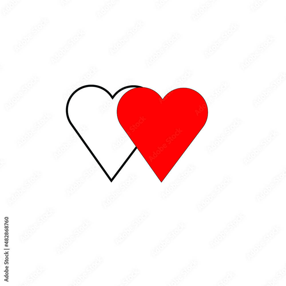 Vector illustration, Background Design, Heart, Greeting Card, Poster, Valentine Day.