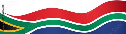 Down waving South Africa  flag  isolated  on png or transparent background,Symbol of South Africa, template for banner,card,advertising ,promote,and business matching country poster, vector