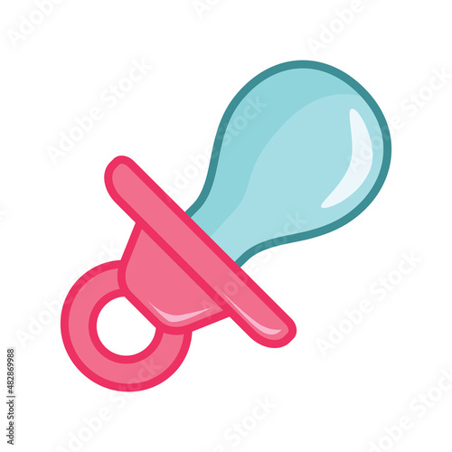 Vector color icon with baby pacifier