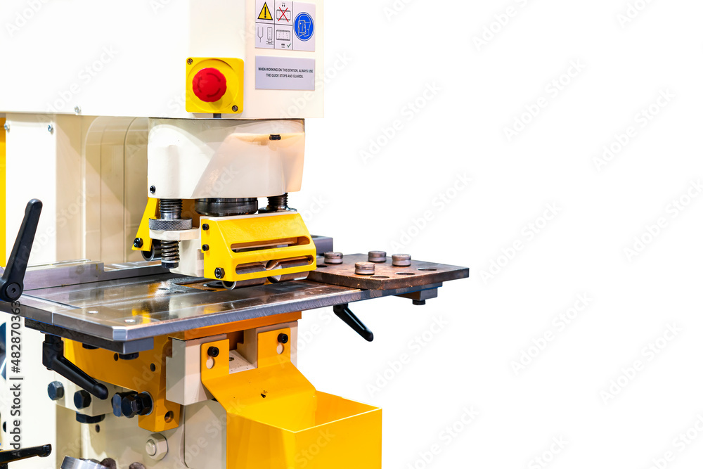 punch and die system with roller feed of hydraulic punching and