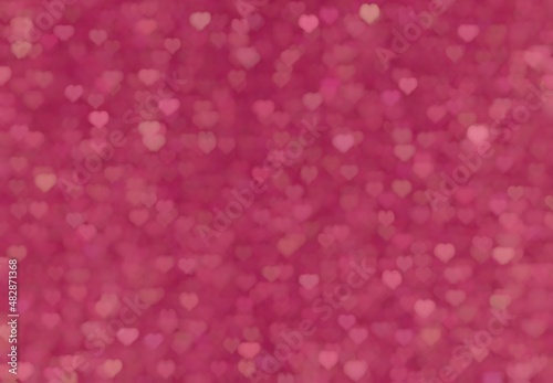 beautiful blur heart shape bokeh light illustration abstract background. Idea for Valentine's day and love theme.