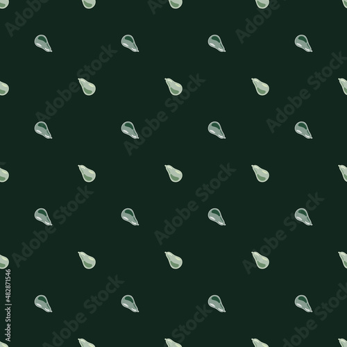 Abstract pear seamless pattern. Decorative background fruits.