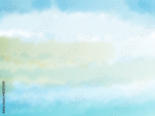 Abstract background gradient Blue and yellow color space for copy write, cloud water color
