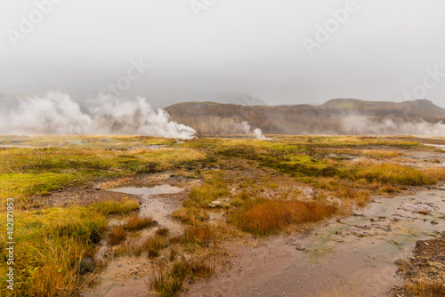 die unglaubliche Landschaft vom - Großer Geysir - auf Island