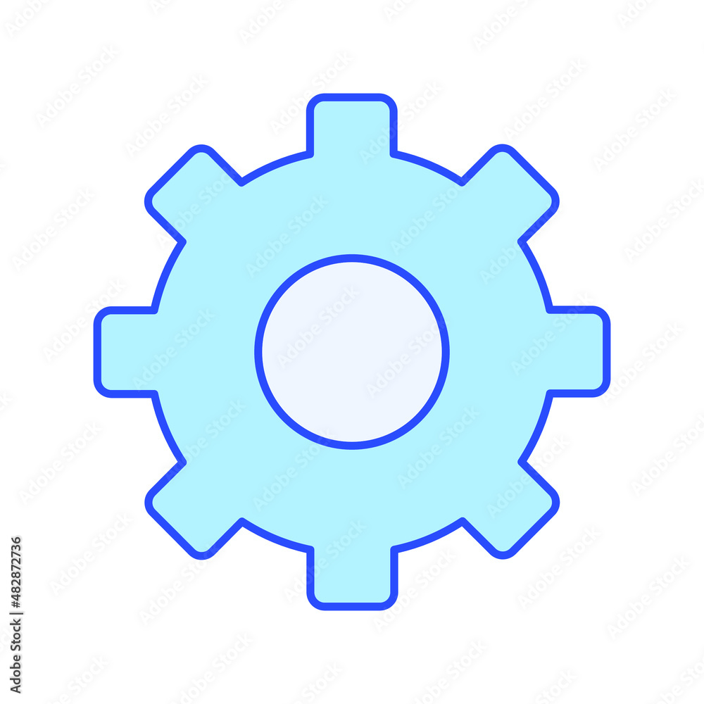Cogwheel Vector icon which is suitable for commercial work and easily modify or edit it

