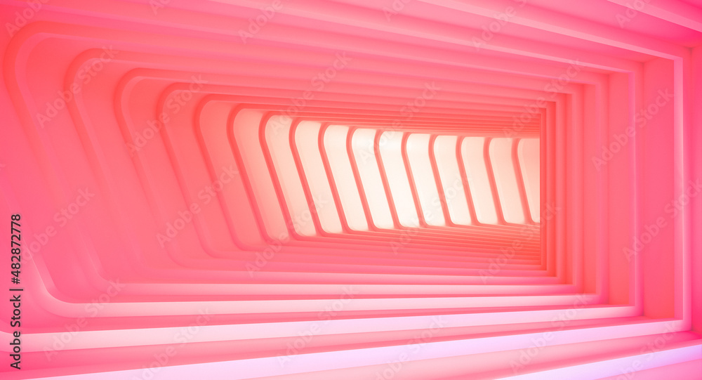 Fototapeta premium pink structure with architectural arches.