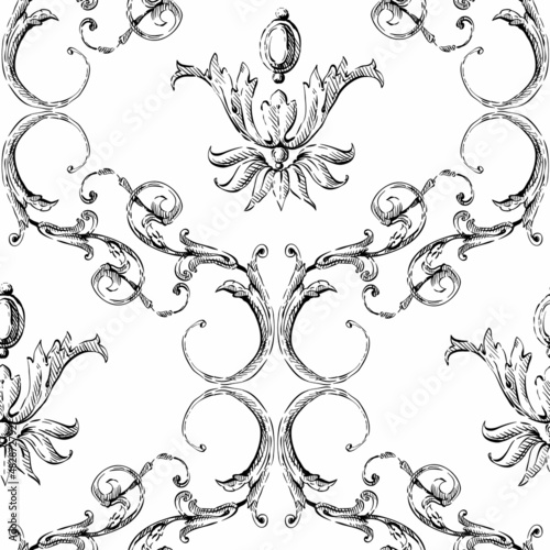 Tableau sur toile Seamless pattern backgrounds