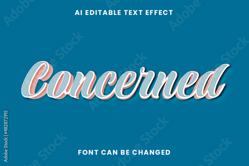 Concerned Text Effect