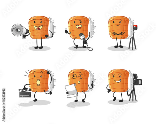 sushi entertainment group character. cartoon mascot vector