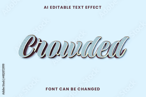 Crowded Text Effect