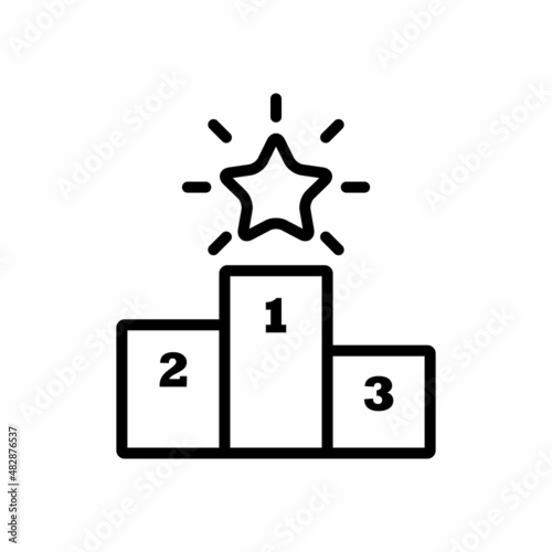 Winner Podium Icon Design Vector Logo Template Illustration Sign And Symbol