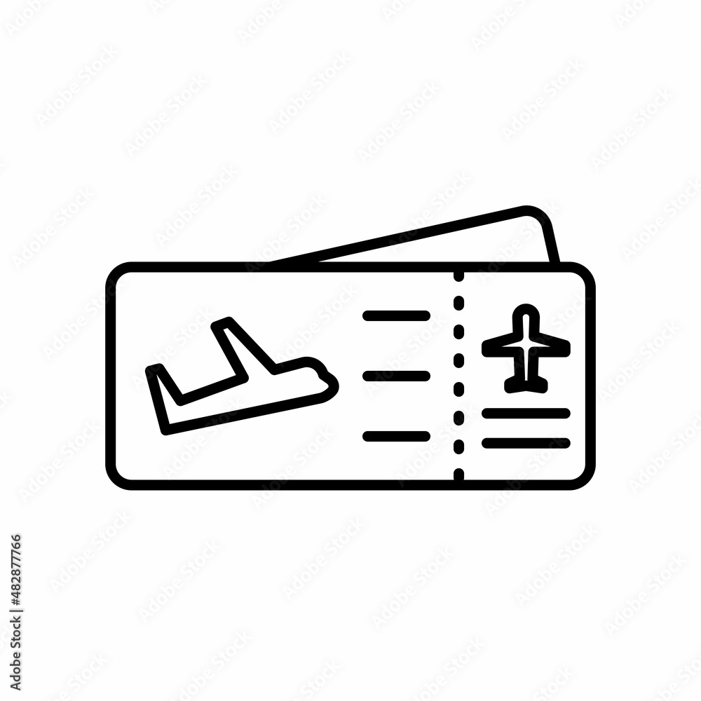 Airplane Ticket Icon Design Vector Logo Template Illustration Sign And Symbol