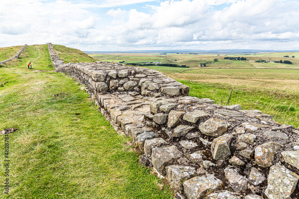 Hadrians Wall at Caw Gap, Shield on the Wall, Northumberland UK