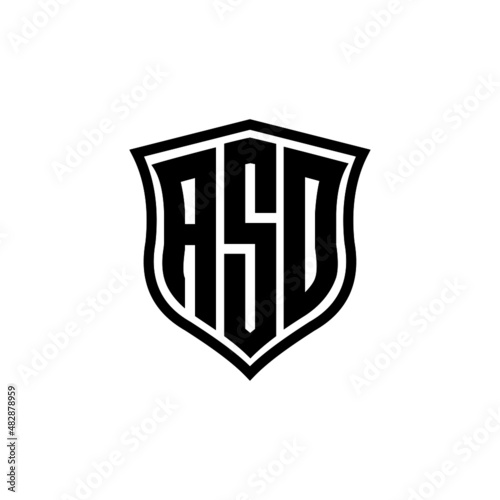 ASD letter logo design with white background in illustrator, vector logo modern alphabet font overlap style. calligraphy designs for logo, Poster, Invitation, etc.