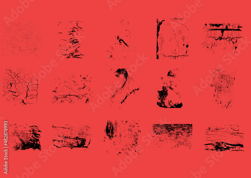 set distrutto rotto frantumi crepe sporco spaccato frammenti texture