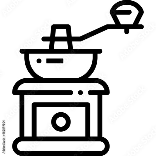 coffee grinder line icon