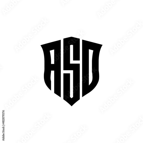 ASD letter logo design with white background in illustrator, vector logo modern alphabet font overlap style. calligraphy designs for logo, Poster, Invitation, etc.