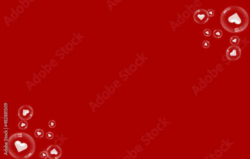 red bubbles background