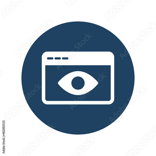 browser Eye Vector icon which is suitable for commercial work and easily modify or edit it

