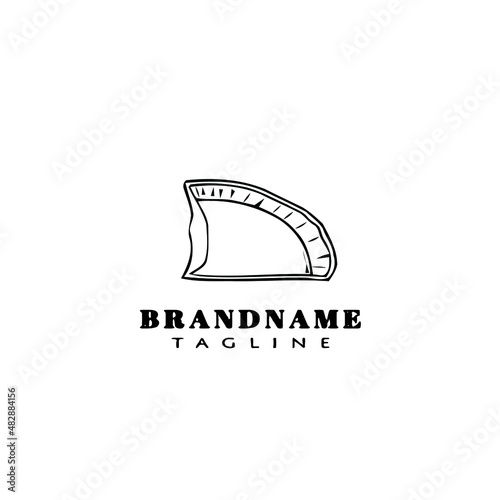 empanadas food logo cartoon icon design template black isolated vector illustration