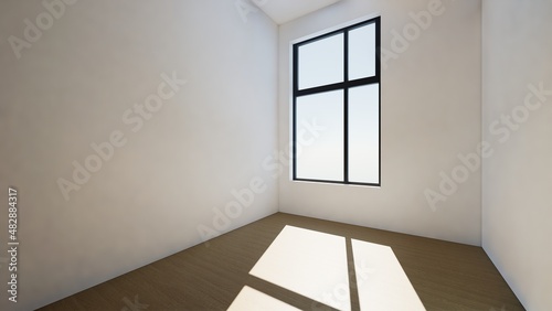 wood floor background with sunlight window