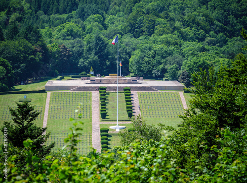 Hartmannswillerkopf military cemetery. in the french Alsace. Here are the fallen allied soldiers buried from the first world war.