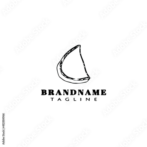 empanadas food logo cartoon icon design template black isolated vector illustration