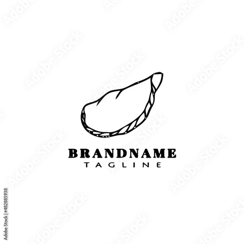 empanadas food logo cartoon icon design template black isolated vector illustration