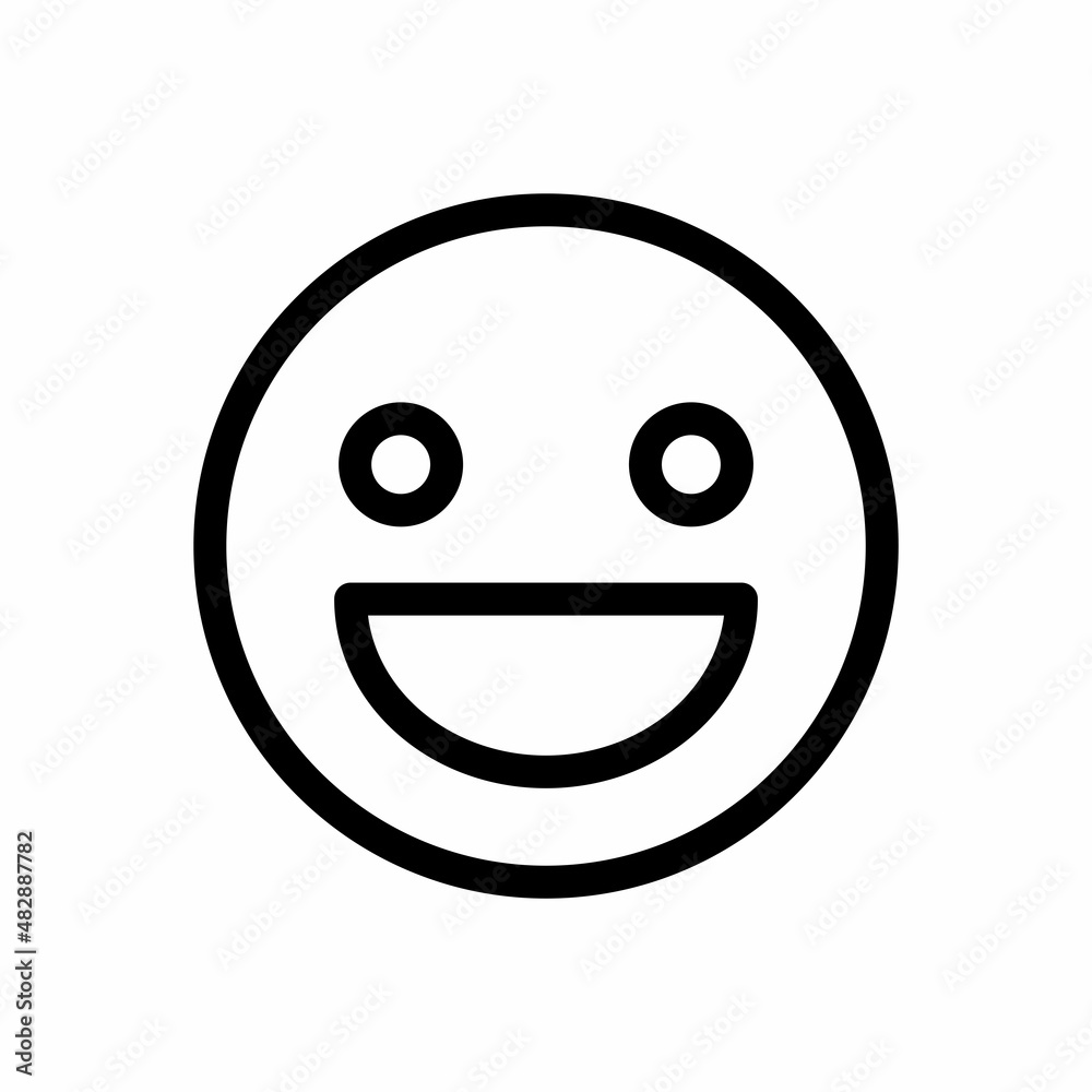Fototapeta premium Smile Emoticon Design Vector Logo Template Illustration Sign And Symbol