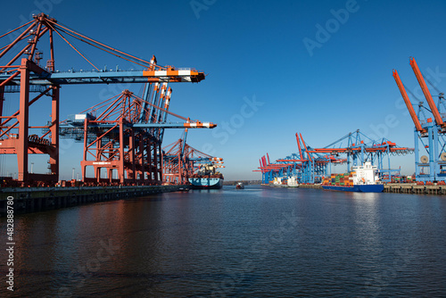 Container Terminal  Seaport Hamburg