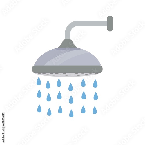 Vector illustration of shower head isolated