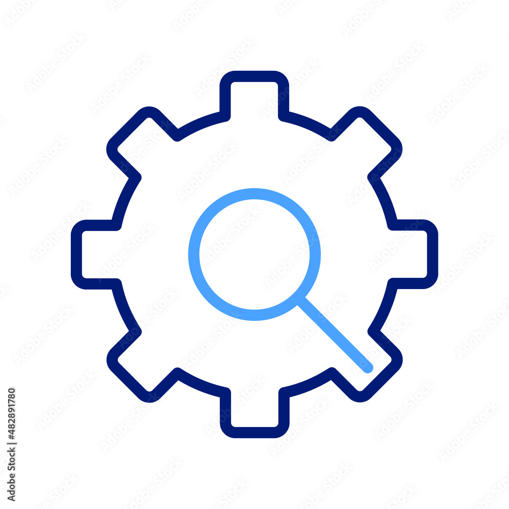 search setting Vector icon which is suitable for commercial work and easily modify or edit it

