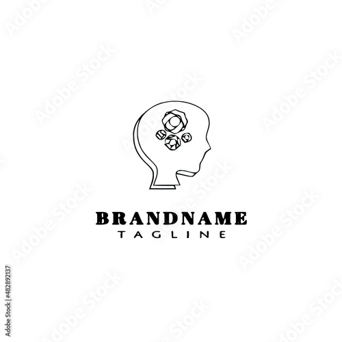 creativity logo cartoon icon design template black isolated vector