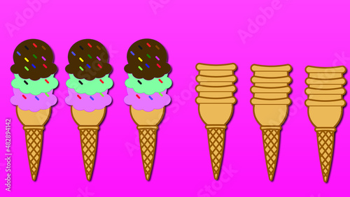 ice cream cone Vector art