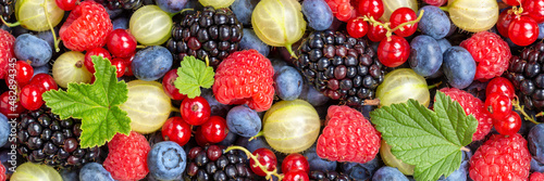Berries fruits berry fruit strawberries strawberry blueberries blueberry from above panorama