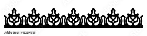 Vector seamless ornament. For printing and laser cutting. The idea of cutting decorative elements from wood to decorate the facade of a house or interior.