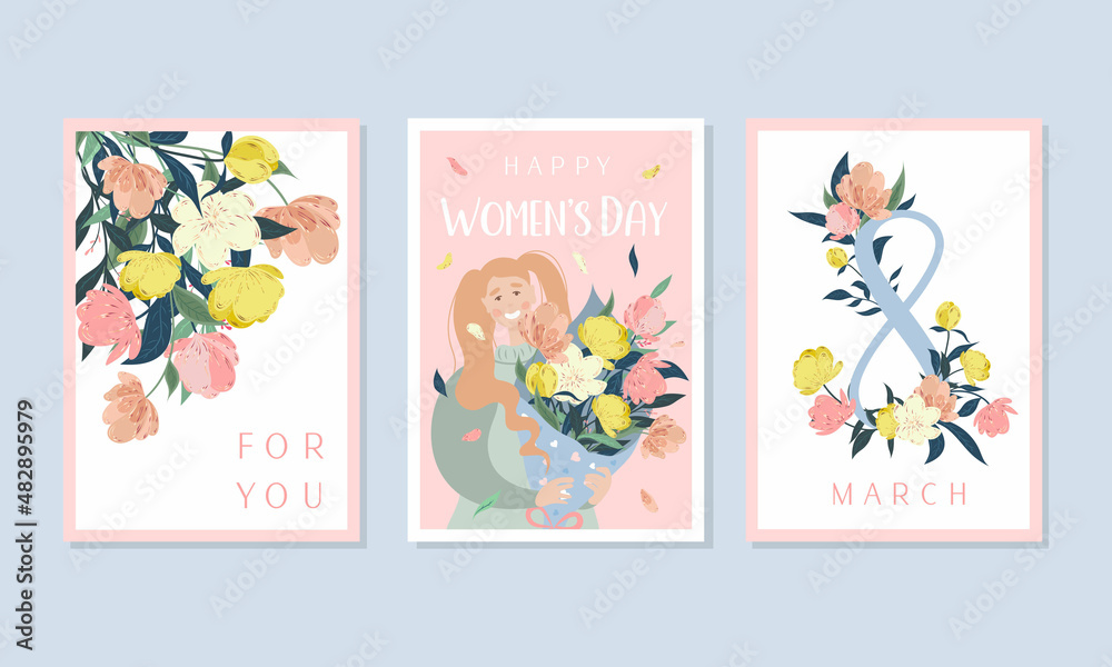 International Women s Day. Vector templates