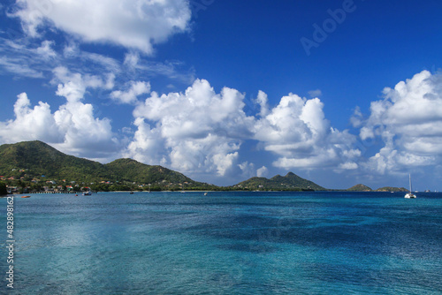 View of Hillsborough Bay on Carriacou Island, Grenada.