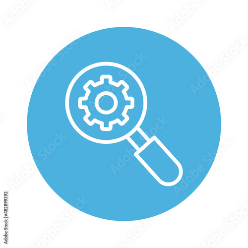 search setting Vector icon which is suitable for commercial work and easily modify or edit it

